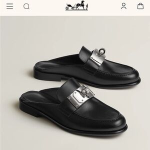 Hermes Iota mule black
